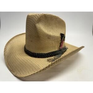 Vintage Sombrero Reno Cowboy Stiff Western Hat Leather Band Size 7 1/4 MEX 58